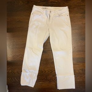 Pilcro white cuffed jeans size 27